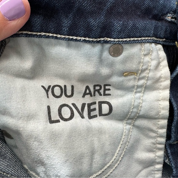 AMO Jane True Blue Cropped Flare Jeans Trendy Y2K Size 26 - Picture 8 of 8